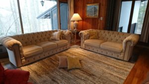 ピース　チェスターフィールド　アメリカ Warner Leather Chesterfield Sectional Sofa 119